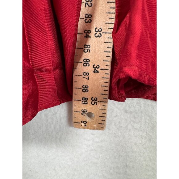 J.Crew Amelia popover shirtdress in drapey‎ viscose twill red preppy sz L - Picture 5 of 7